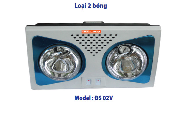 đèn sưởi ấm 2 bóng